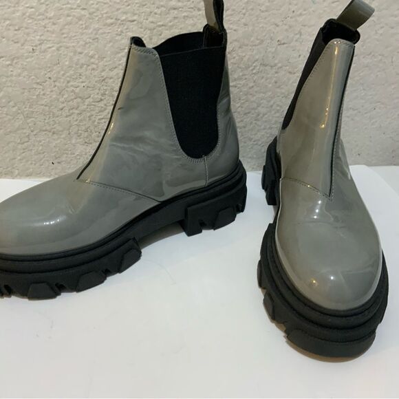 Sister Soeur Pippa Grey Patent ankle boots size 37 - Picture 4 of 10